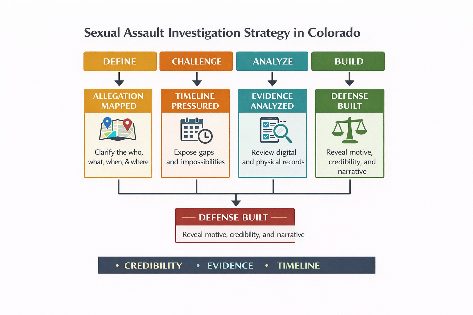what happens next sexual assault investigation Colorado police evidence prosecutor charges no charges